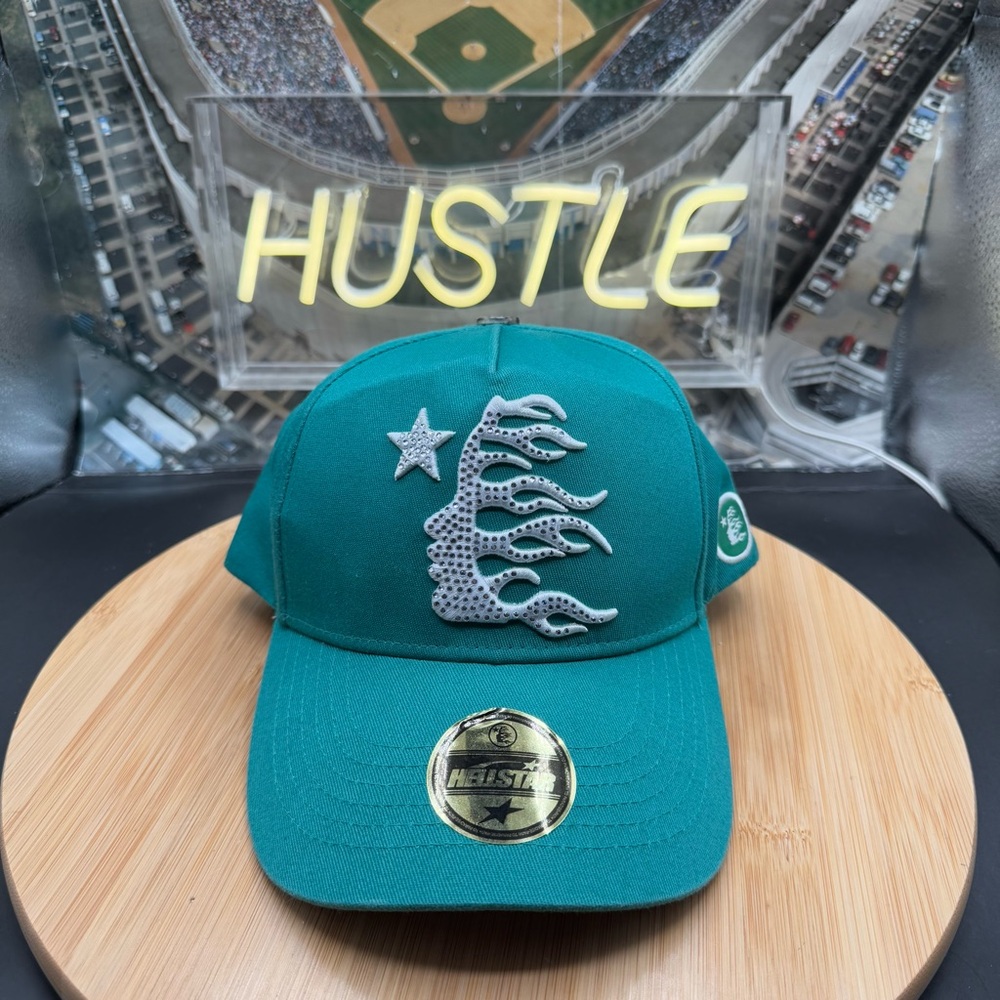 Hellstar OG Logo Rhinestone Cap Green (FW24)